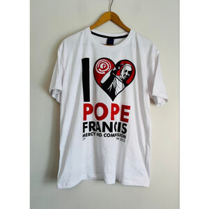 Pope Francis Mercy Compassion Graphic Tee Unisex XL T Shirt
